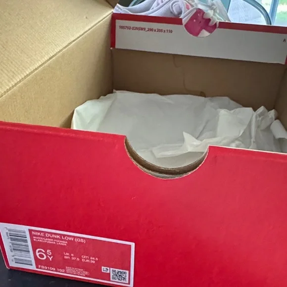 Kids Pink and White Sneakers - Picture 2 of 6